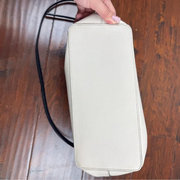 Kate Spade Black and White Medium Crossbody Bag, Neutral Crossbody Purse - Picture 7 of 7